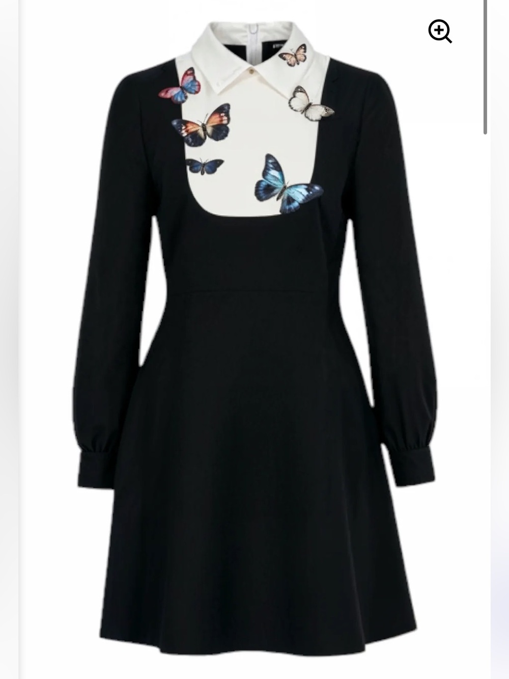 Valentino Butterfly-Embroidered Collared Dress - worn 1x